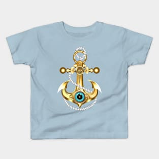 Anchor with clock (Steampunk) Kids T-Shirt